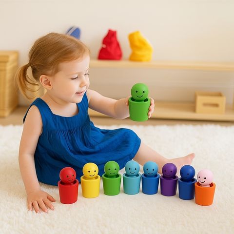 Educational Colour-Matching Montessori Toy 12pcs | ColourfulFriends™️