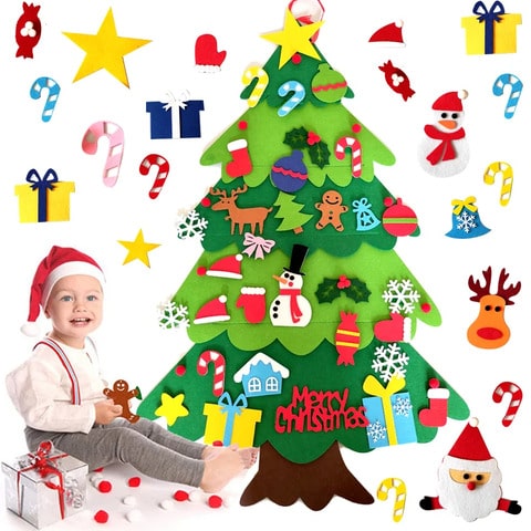 Whimsical DIY Felt Christmas Tree Decorating 32PC | MerryOwnTree™️
