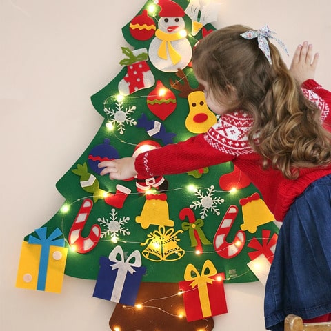 Whimsical DIY Felt Christmas Tree Decorating 32PC | MerryOwnTree™️