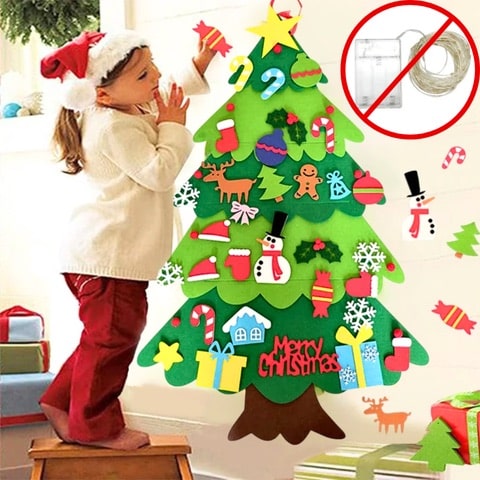 Whimsical DIY Felt Christmas Tree Decorating 32PC | MerryOwnTree™️