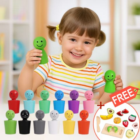 Educational Colour-Matching Montessori Toy 12pcs | ColourfulFriends™️