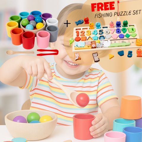 Wooden Montessori Development Toy | ColourCups™️