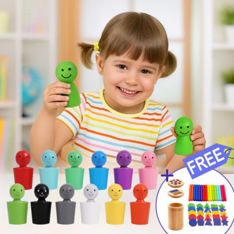 Educational Colour-Matching Montessori Toy 12pcs | ColourfulFriends™️