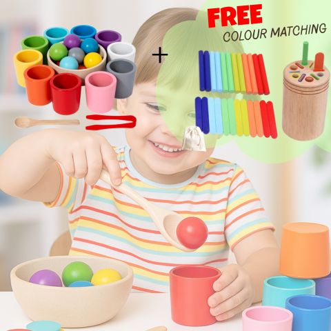 Wooden Montessori Development Toy | ColourCups™️