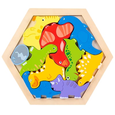 wooden dinosaur puzzle