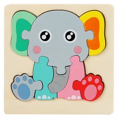 wooden puzzles elephant