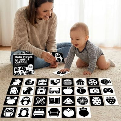 Black white books newborn