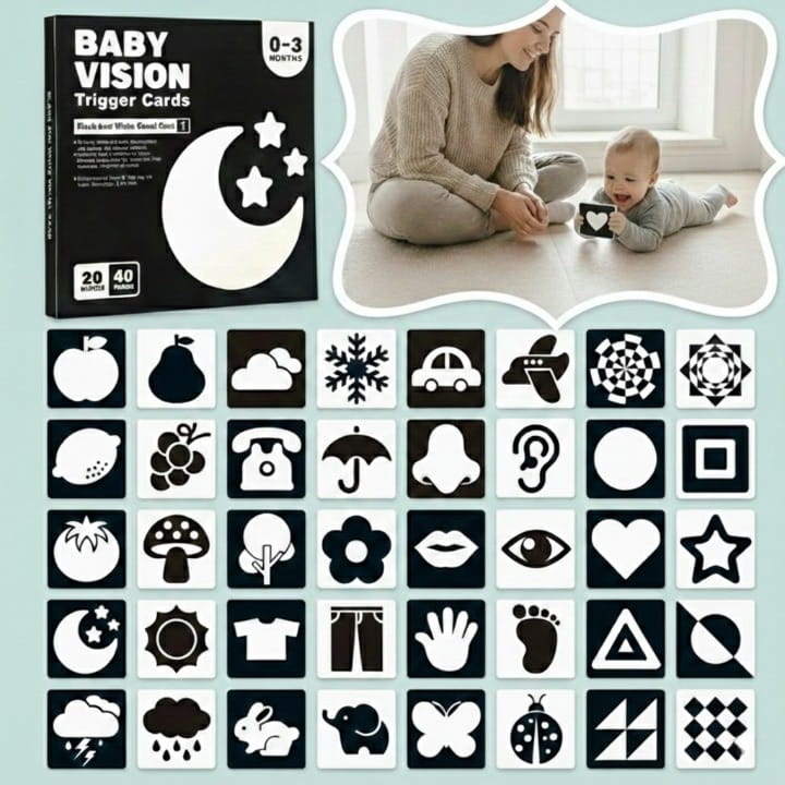 Black white books newborn
