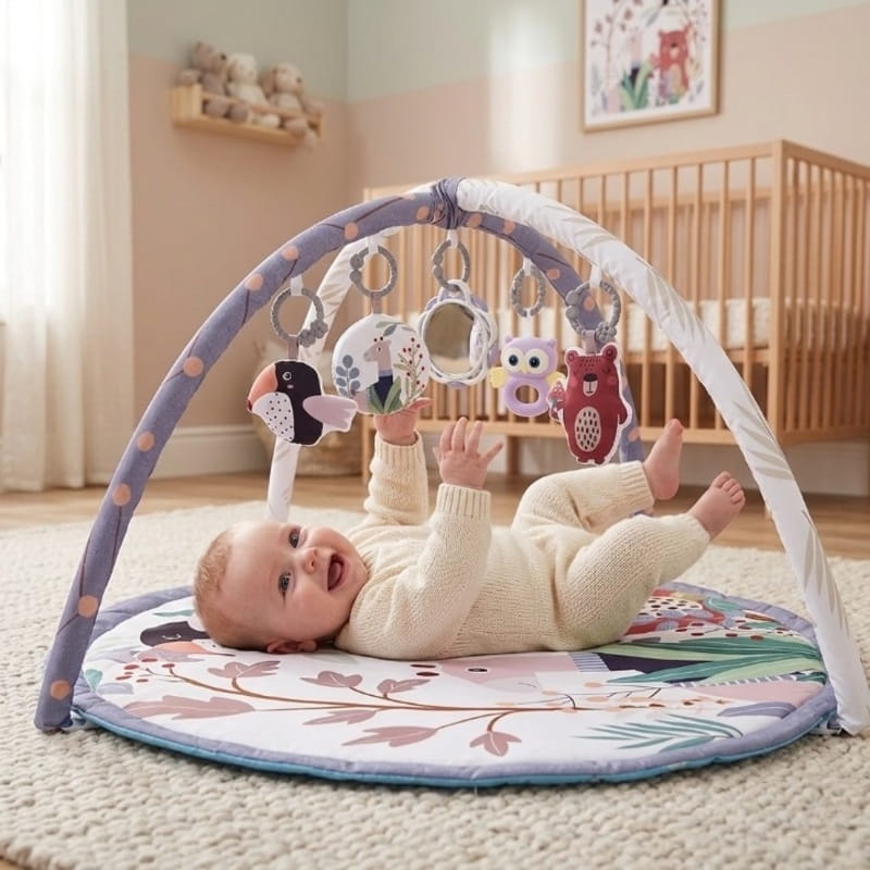 Infant play gym mat