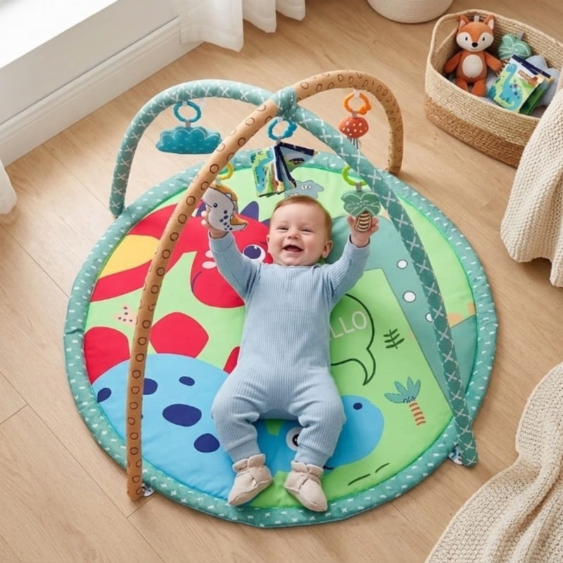 Infant play gym mat