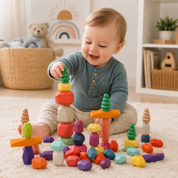Stacking toy wooden
