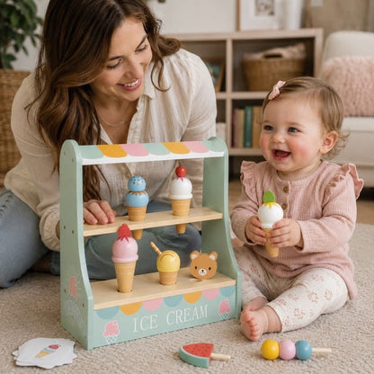 Wooden ice cream cart