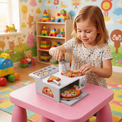 Wooden toy kitchen