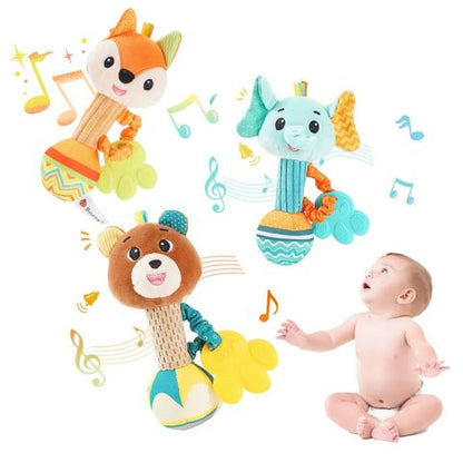 Friendly Squeaking Animal Plush Toy 3PCs | HyperShaker™️