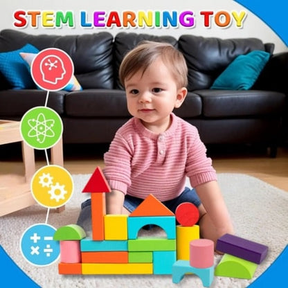 Colourful Wooden Montessori Blocks | WoodeeBlocks™️