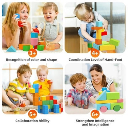 Colourful Wooden Montessori Blocks | WoodeeBlocks™️