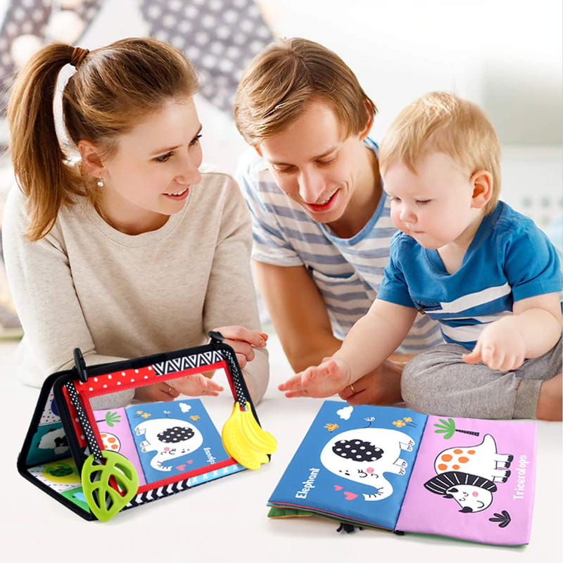 black white books newborn
