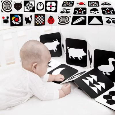 black and white book