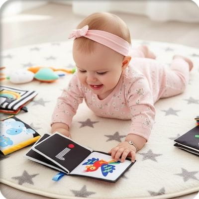 black and white infant books