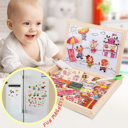 Magnetic Puzzle White&Black Drawing Board | SuperBoard™️
