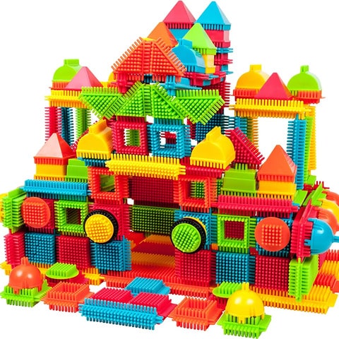 Visionary Bristle Blocks Building for Kids 144PC | SpikyStack™️