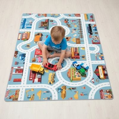 car play mat and cars