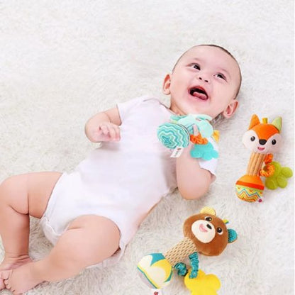 Friendly Squeaking Animal Plush Toy 3PCs | HyperShaker™️
