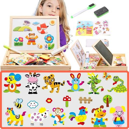 Magnetic Puzzle White&Black Drawing Board | SuperBoard™️