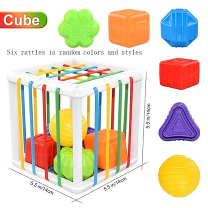 Montessori Cube Colour & Shape Learning for Babies | ShapeBox™️