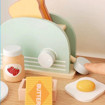 Wooden Kitchen Toaster Toy Set | YummyToasty™️