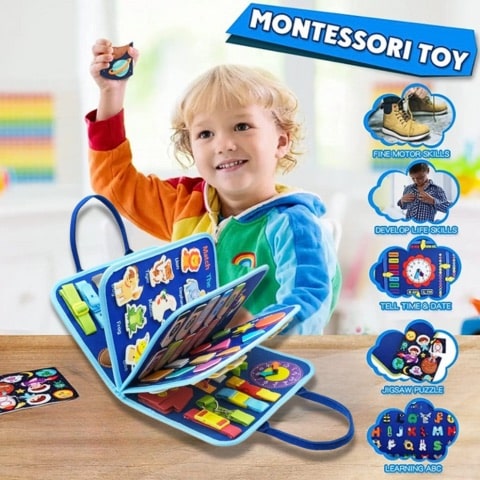 Fantastic Busy Board Montessori for Toddlers | WizPouch™️