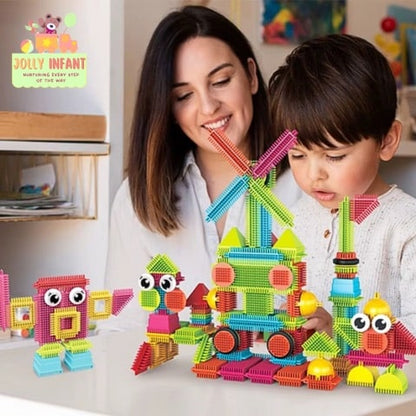 Visionary Bristle Blocks Building 144PC | SpikyStack™️