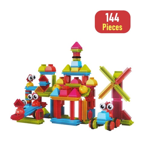 Visionary Bristle Blocks Building for Kids 144PC | SpikyStack™️