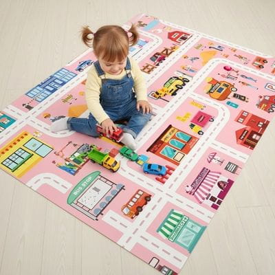 play mat and cars