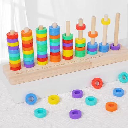 stacking wooden rings