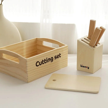 toy wooden kitchen utensils