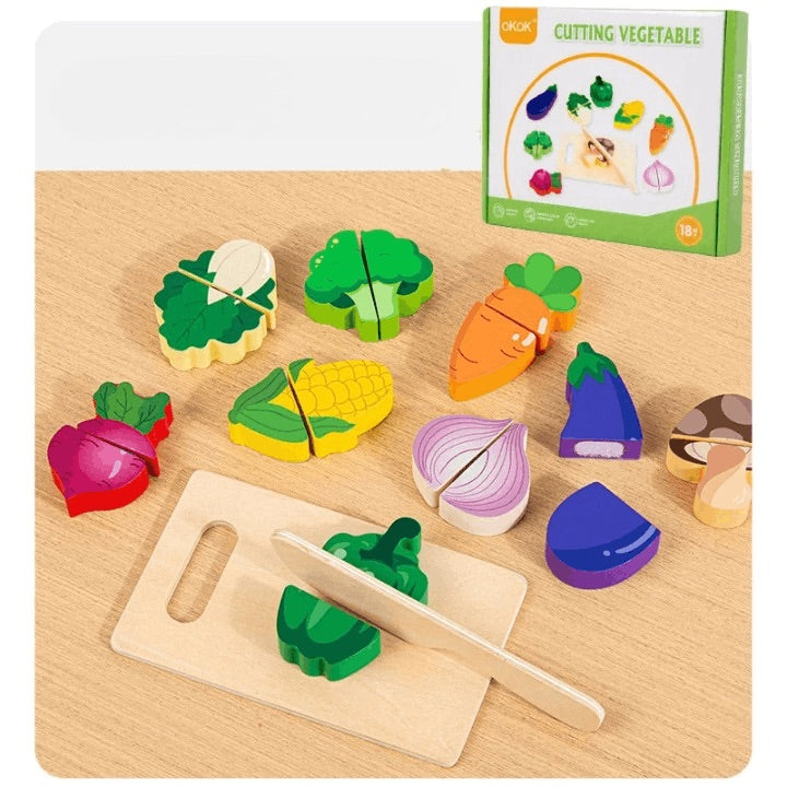 toy food set wooden