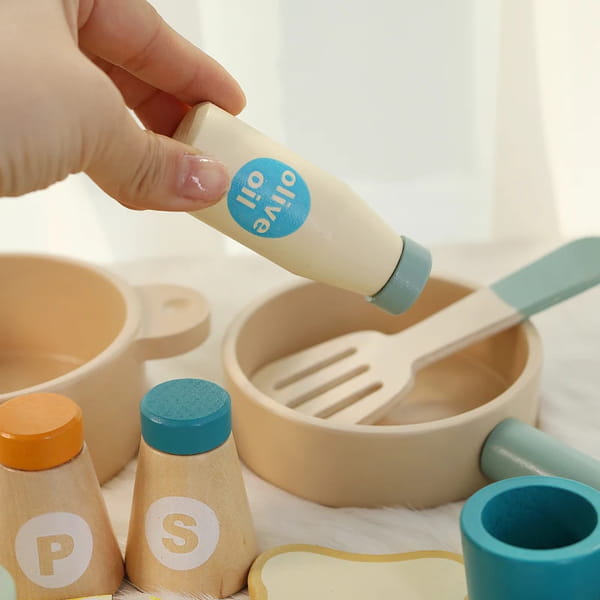 toy wooden kitchen utensils