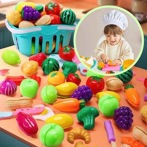 Food Cutting Fruits & Veggies Play Set | JrChopper™️