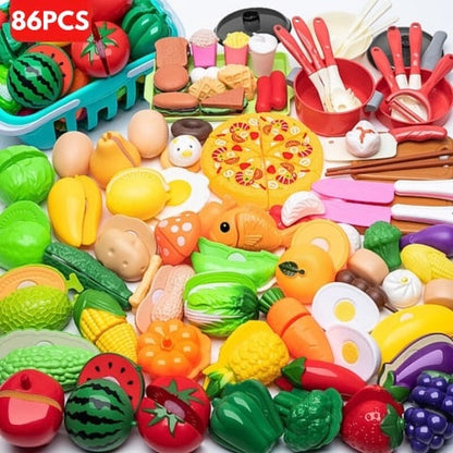 Food Cutting Fruits & Veggies Play Set | JrChopper™️