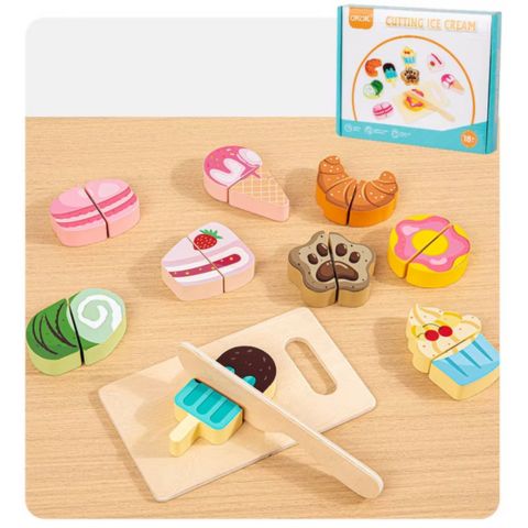 Wooden Toddler Kitchen Cutting Playset | Slice'n'Smile™️
