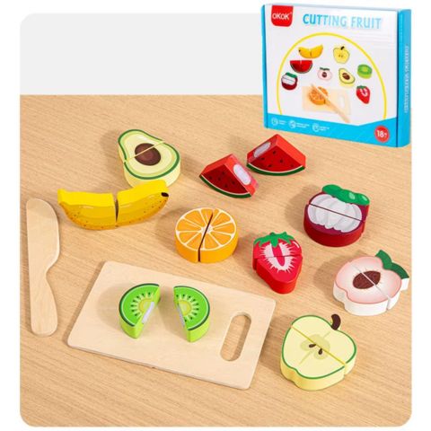 Wooden Toddler Kitchen Cutting Playset | Slice'n'Smile™️