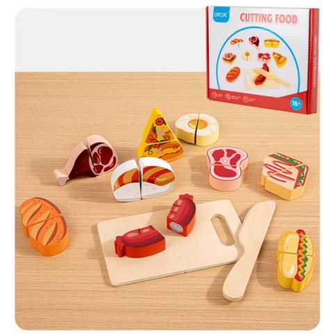 Wooden Toddler Kitchen Cutting Playset | Slice'n'Smile™️