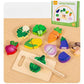 Wooden Toddler Kitchen Cutting Playset | Slice'n'Smile™️