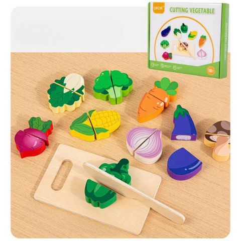 Wooden Toddler Kitchen Cutting Playset | Slice'n'Smile™️