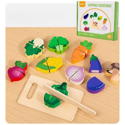 Wooden Toddler Kitchen Cutting Playset | Slice'n'Smile™️