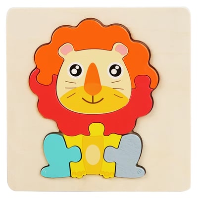 wooden puzzles lion