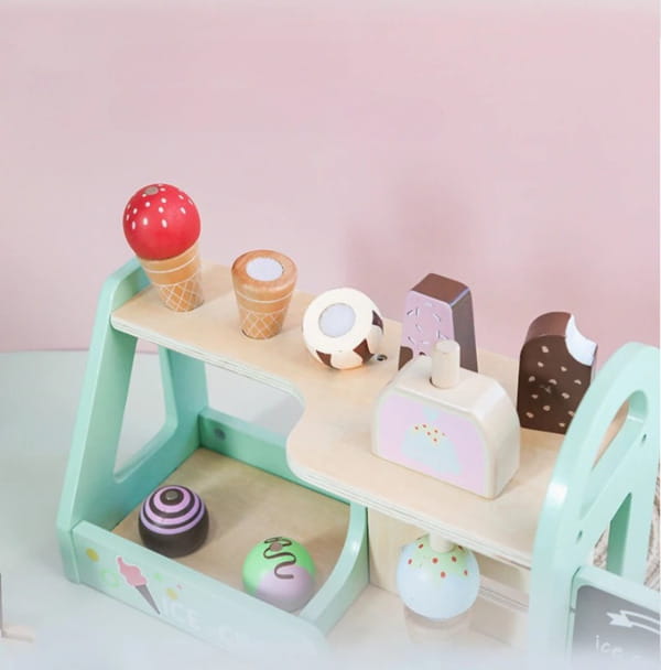 wooden ice cream shop