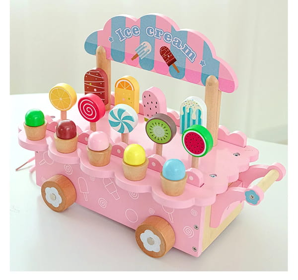 wooden ice cream shop