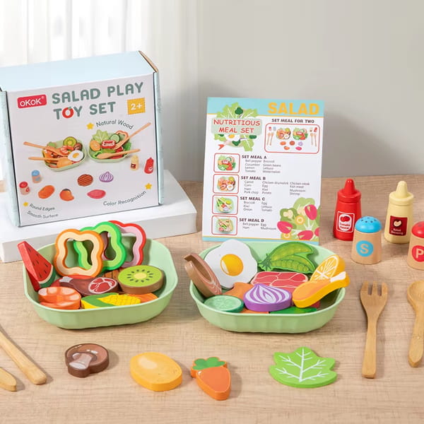 wooden toy food